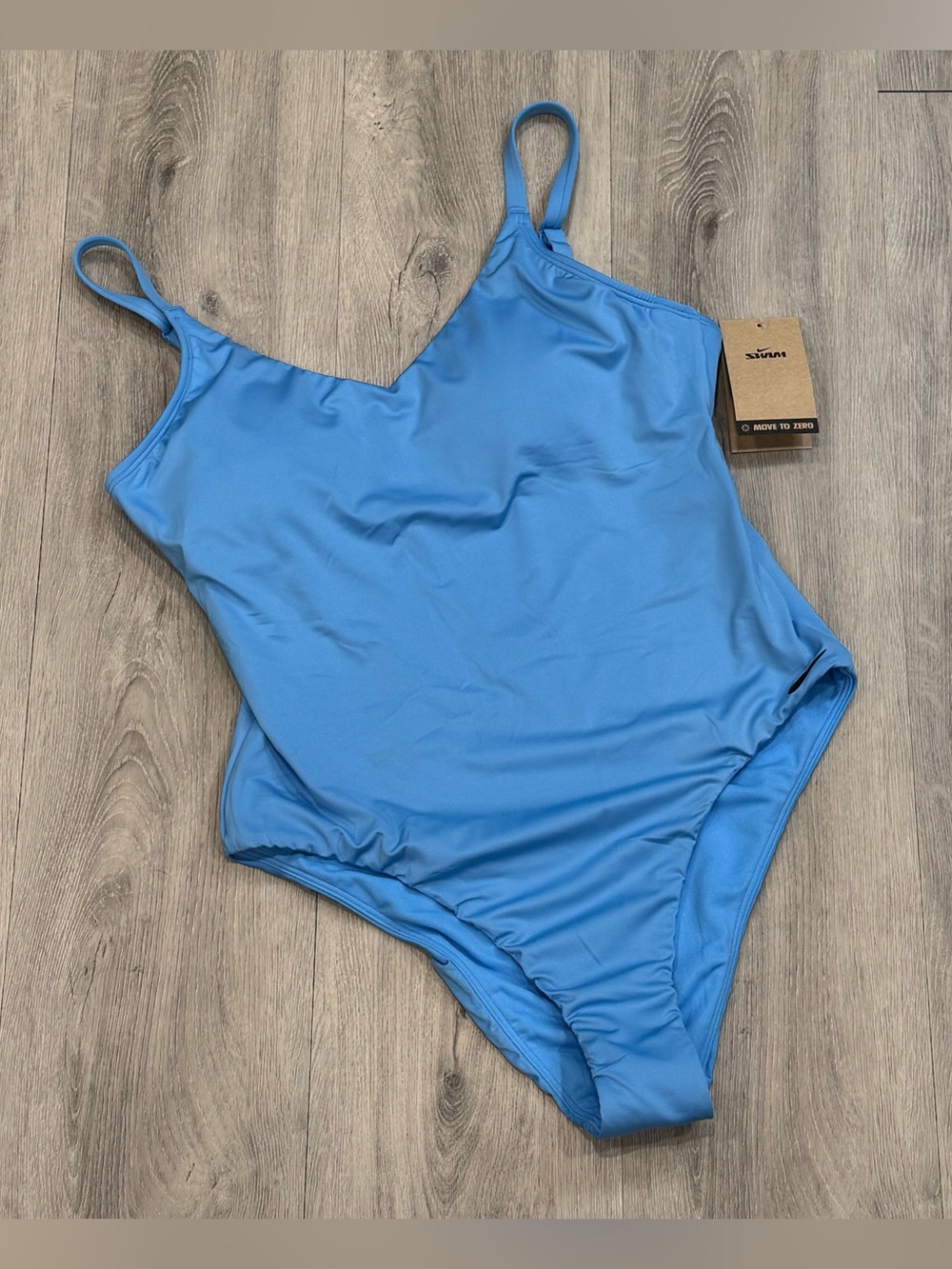 Nike Women’s Baby Blue One-Piece Summer Beach Vacation Swim Suit
